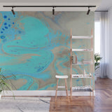 Removable Wall Mural - Wallpaper  Abstract Artwork - Fluid Art Pour 28  - PIPAFINEART