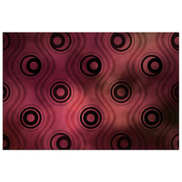 Bold Circle Rings Wavy Lines on Abstract Blurred Red Patch - Adhesive Wallpaper - Removable Wallpaper - Wall Sticker - Full Size Wall Mural  - PIPAFINEART