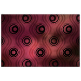 Bold Circle Rings Wavy Lines on Abstract Blurred Red Patch - Adhesive Wallpaper - Removable Wallpaper - Wall Sticker - Full Size Wall Mural  - PIPAFINEART