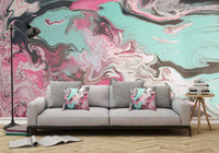 Mixed Art Texture - Fluid Art - Acrylic Dirty Paint Pour 1 - Adhesive Wallpaper - Removable Wallpaper - Wall Sticker - Full Size Wall Mural  - PIPAFINEART