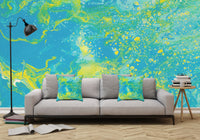 Removable Wall Mural - Wallpaper  Abstract Artwork - Fluid Art Pour 15  - PIPAFINEART