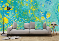 Removable Wall Mural - Wallpaper  Abstract Artwork - Fluid Art Pour 35  - PIPAFINEART