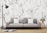 Marble Stone White, Black and Gray Texture - Adhesive Wallpaper - Removable Wallpaper - Wall Sticker - Full Size Wall Mural  - PIPAFINEART