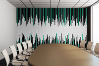 Frequency Line Illustration - Adhesive Wallpaper - Removable Wallpaper - Wall Sticker - Full Size Wall Mural  - PIPAFINEART