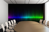 Rainbow Radio Waves - Peel and Stick Removable Wallpaper Full Size Wall Mural  - PIPAFINEART