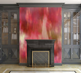 Red Fusion Illustration - Peel and Stick Removable Wallpaper Full Size Wall Mural  - PIPAFINEART