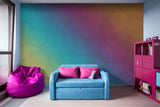 Bohek Bubbles on Rainbow of Color - Adhesive Wallpaper - Removable Wallpaper - Wall Sticker - Full Size Wall Mural  - PIPAFINEART