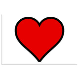 Bold Red Heart Shape Illustration - Adhesive Wallpaper - Removable Wallpaper - Wall Sticker - Full Size Wall Mural  - PIPAFINEART