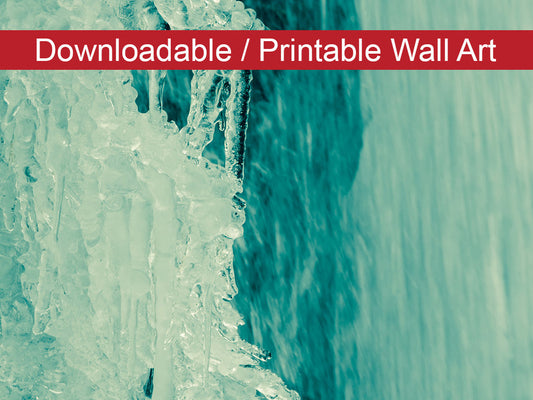 Ice and Falls Nature Photo DIY Wall Decor Instant Download Print - Printable  - PIPAFINEART