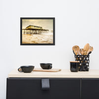 Abandoned Frisco Fishing Pier Coastal Landscape Photo Framed Wall Art Prints