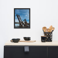 Train Drawbridge Jacksonville 3 Color Urban Landscape Framed Wall Art Print