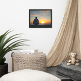 Reflections of The Day Coastal Sunset Landscape Photo Framed Wall Art Print