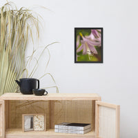 Close-up Hosta Bloom Floral Nature Photo Framed Wall Art Print
