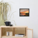 Sunset Over Woodland Marsh Framed Photo Paper Wall Art Prints