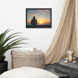 Reflections of The Day Coastal Sunset Landscape Photo Framed Wall Art Print