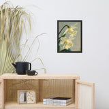 Colorized Daffodils Floral Nature Photo Framed Wall Art Print