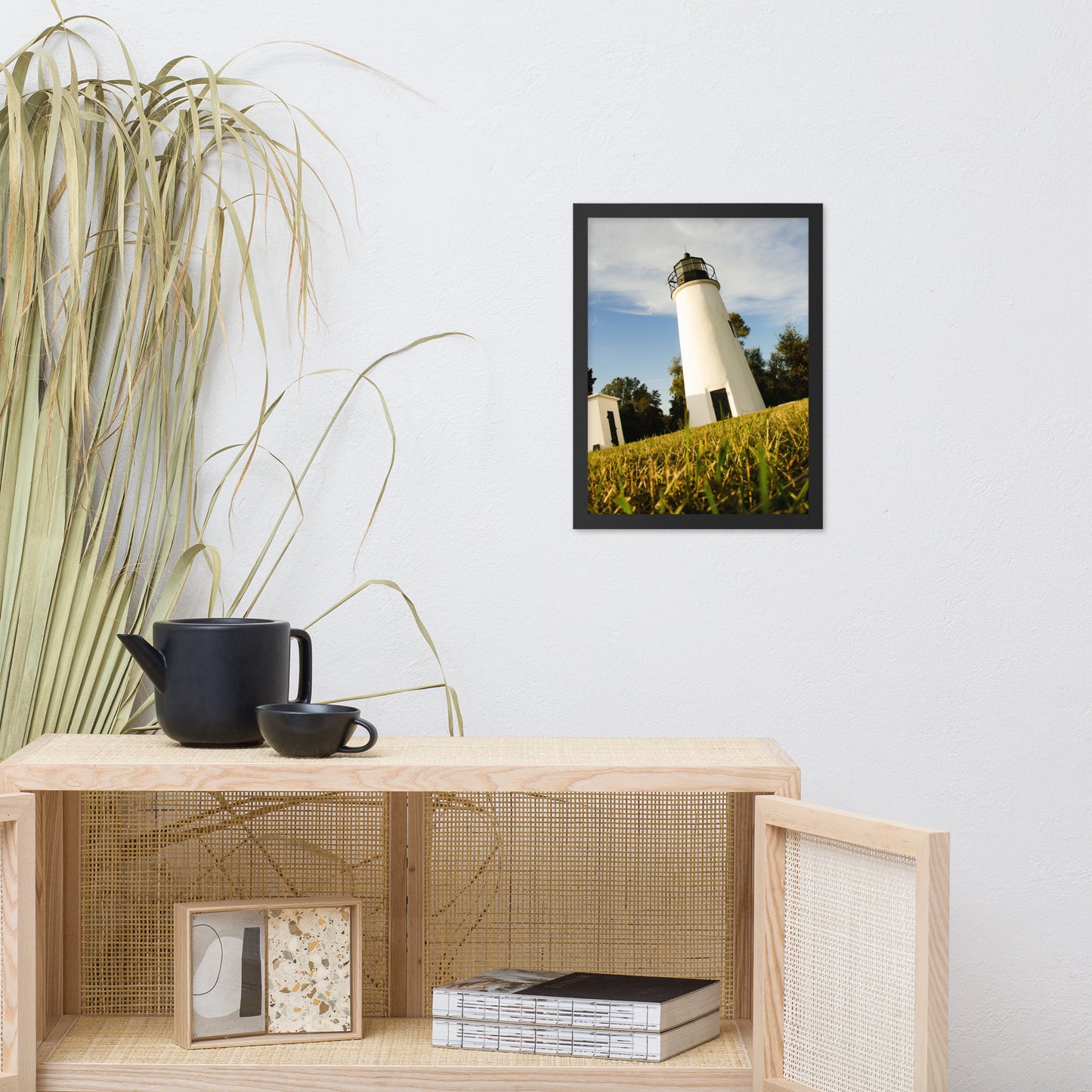 Turkey Point Lighthouse Coastal Landscape Framed Photo Paper Wall Art Prints