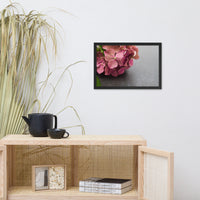 Close-Up Hydrangea on Slate Floral Nature Photo Framed Wall Art Print