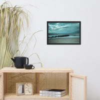 Blue Morning at Rehoboth Coastal Landscape Framed Photo Paper Wall Art Prints