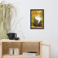 Steam Train with Autumn Foliage Rural Landscape Framed Photo Paper Wall Art Prints