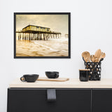 Abandoned Frisco Fishing Pier Coastal Landscape Photo Framed Wall Art Prints