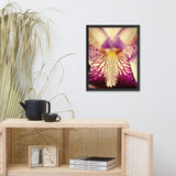Antiqued Iris Floral Nature Photo Framed Wall Art Print