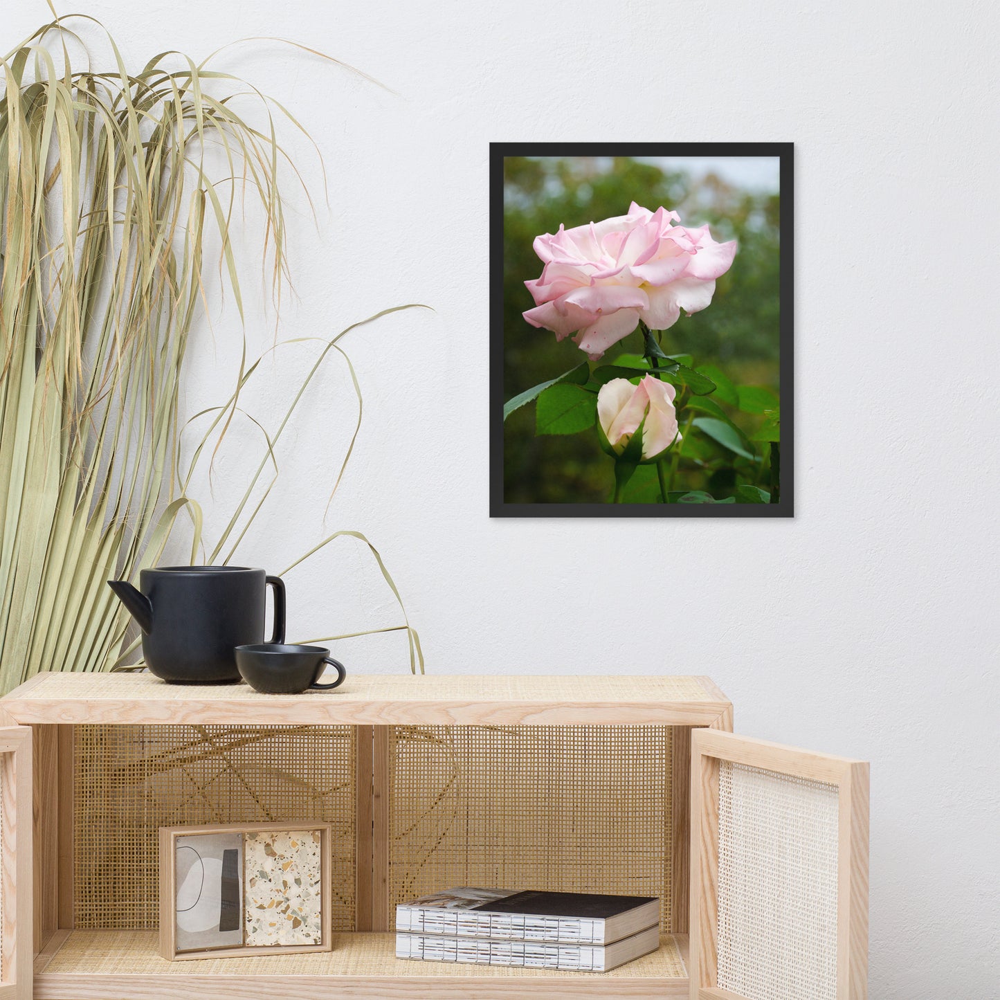Flower Framed Art: Admiration - Pink Rose Floral / Botanical / Nature Photo Framed Wall Art Print - Artwork - Wall Decor - Home Decor