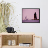 Sailing in the Bay Beach Coastal Landscape Framed Photo Paper Wall Art Prints