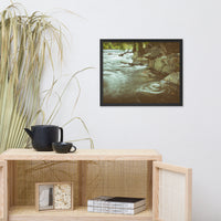 Water Swirl in the River Rustic Landscape Framed Photo Paper Wall Art Prints
