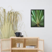 Aged and Colorized Wide Palm Leaves 2 Tropical Nature Photo Wall Art Print