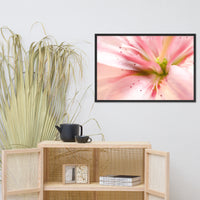 Center of the Stargazer Lily Floral Nature Photo Framed Wall Art Print