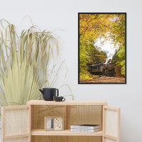 Steam Train with Autumn Foliage Rural Landscape Framed Photo Paper Wall Art Prints