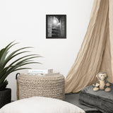 Urban Wall Prints: Fort Clinch Stairway Black and White Photo Framed Wall Art Print
