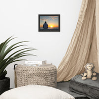 Reflections of The Day Coastal Sunset Landscape Photo Framed Wall Art Print
