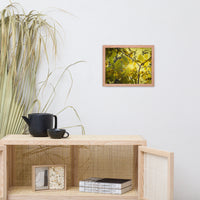 Aged Golden Leaves Botanical Nature Photo Framed Wall Art Print