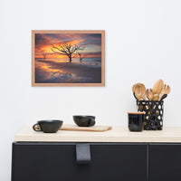 Sunrise and Trees At Edisto Island Framed Wall Art Print