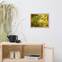 Aged Golden Leaves Botanical Nature Photo Framed Wall Art Print