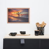 Sunrise and Trees At Edisto Island Framed Wall Art Print