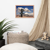 Path Sign and Fort Clinch Urban Landscape Photo Framed Wall Art Print