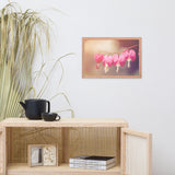 Be Still My Bleeding Heart Warm Summer Glow Floral Nature Photo Framed Wall Art Print