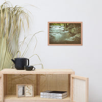 Water Swirl in the River Rustic Landscape Framed Photo Paper Wall Art Prints