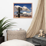 Path Sign and Fort Clinch Urban Landscape Photo Framed Wall Art Print