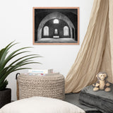 Fort Clinch Bunker Room Black and White 2 Architecture Photo Framed Wall Art Print