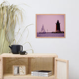 Sailing in the Bay Beach Coastal Landscape Framed Photo Paper Wall Art Prints