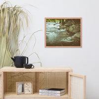 Water Swirl in the River Rustic Landscape Framed Photo Paper Wall Art Prints