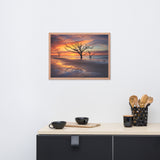 Sunrise and Trees At Edisto Island Framed Wall Art Print