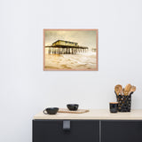 Abandoned Frisco Fishing Pier Coastal Landscape Photo Framed Wall Art Prints