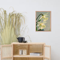 Colorized Daffodils Floral Nature Photo Framed Wall Art Print