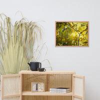 Aged Golden Leaves Botanical Nature Photo Framed Wall Art Print