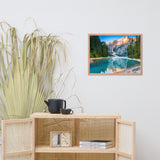 Misty Lake and Snowcap Mountain Reflections Framed Photo Paper Wall Art Prints